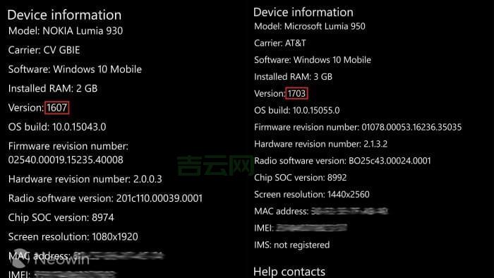 build version,Windows 10 版本更新