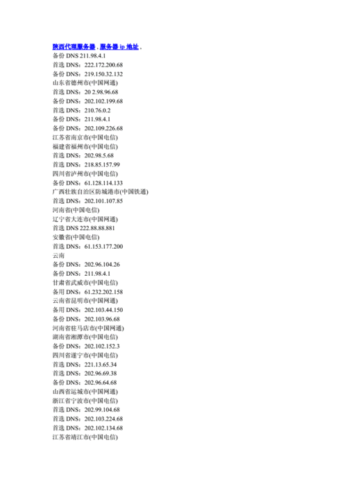 网通DNS服务器地址大全：各省市详细IP列表