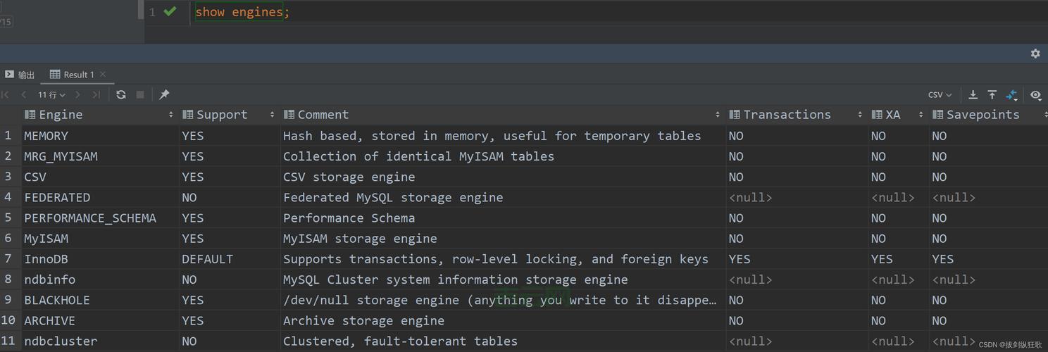 mysql引擎有哪些？3分钟带你了解各种引擎！