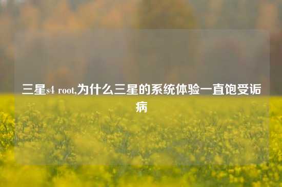 三星s4 root,为什么三星的系统体验一直饱受诟病