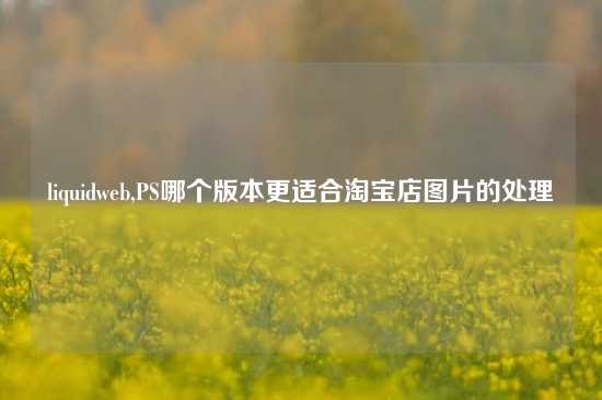liquidweb,PS哪个版本更适合淘宝店图片的处理