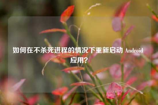 如何在不杀死进程的情况下重新启动 Android 应用？