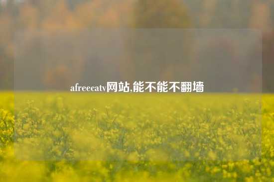 afreecatv网站,能不能不翻墙