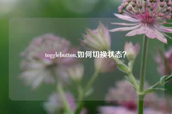 togglebutton,如何切换状态？