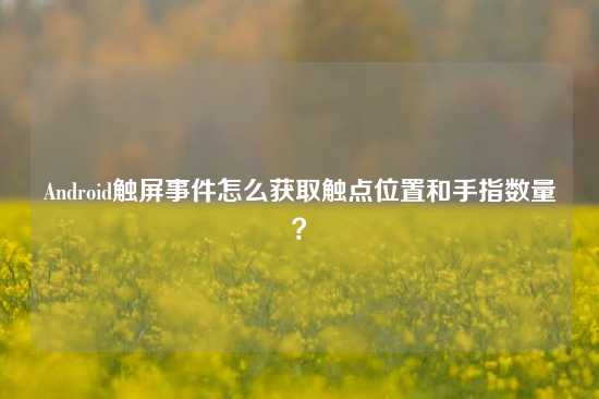Android触屏事件怎么获取触点位置和手指数量？