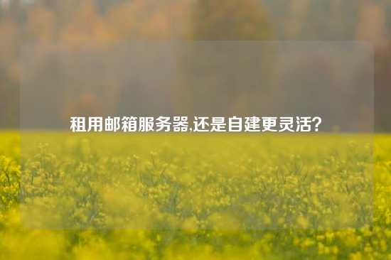 租用邮箱服务器,还是自建更灵活？