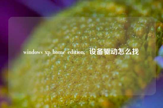 windows xp home edition,  设备驱动怎么找