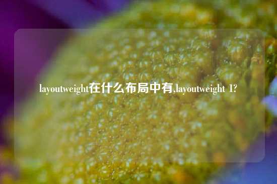 layoutweight在什么布局中有,layoutweight 1?