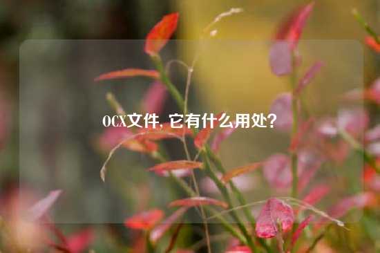 OCX文件, 它有什么用处？