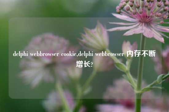 delphi webbrowser cookie,delphi webbrowser 内存不断增长?