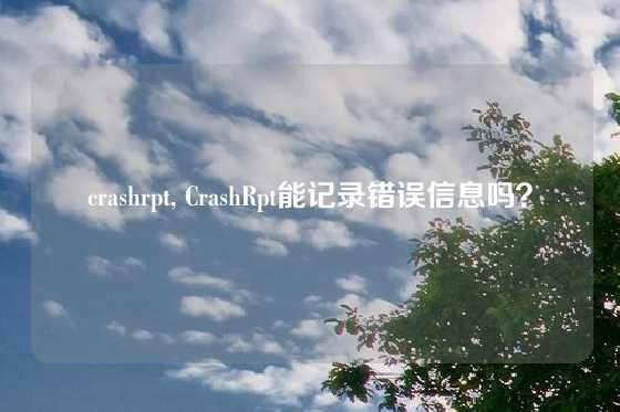 crashrpt, CrashRpt能记录错误信息吗？