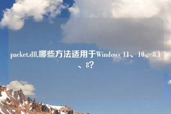 packet.dll,哪些方法适用于Windows 11、10、8.1、8？