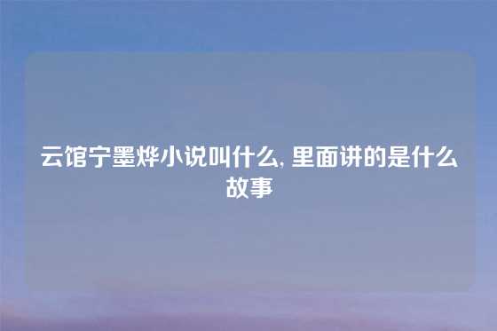 云馆宁墨烨小说叫什么, 里面讲的是什么故事