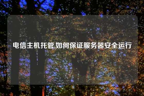 电信主机托管,如何保证服务器安全运行
