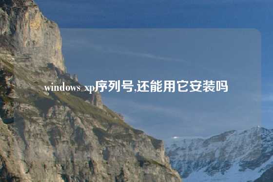 windows xp序列号,还能用它安装吗