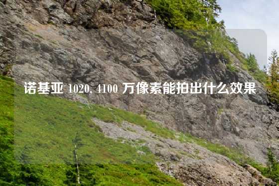 诺基亚 1020, 4100 万像素能拍出什么效果
