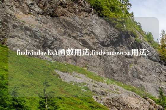 findwindowExA函数用法,findwindowexa用法?