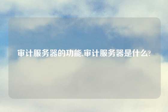 审计服务器的功能,审计服务器是什么?