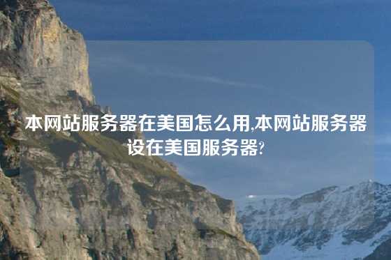 本网站服务器在美国怎么用,本网站服务器设在美国服务器?