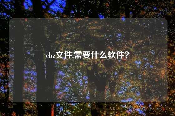 cbz文件,需要什么软件？