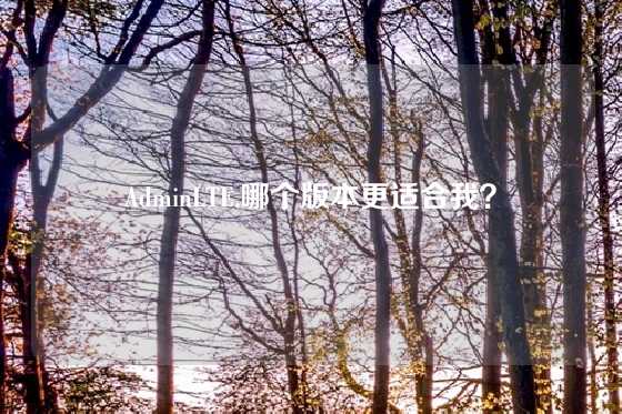 AdminLTE,哪个版本更适合我？