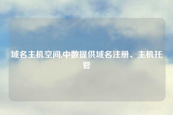 域名主机空间,中数提供域名注册、主机托管