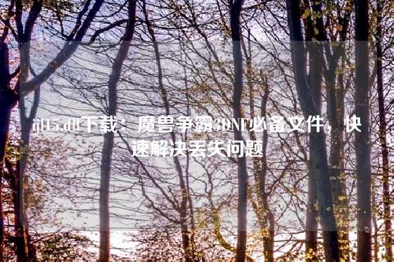 ijl15.dll下载：魔兽争霸3DNF必备文件，快速解决丢失问题