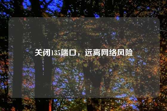 关闭135端口，远离网络风险