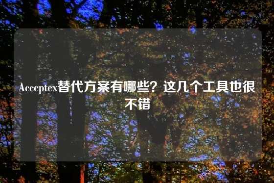 Acceptex替代方案有哪些？这几个工具也很不错