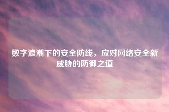数字浪潮下的安全防线，应对网络安全新威胁的防御之道