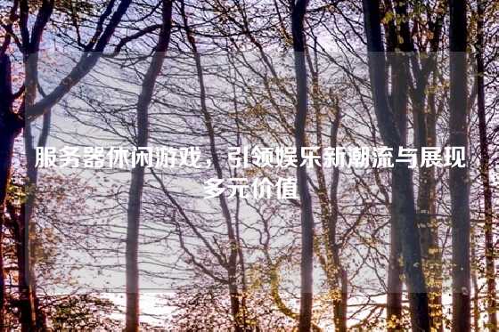 服务器休闲游戏，引领娱乐新潮流与展现多元价值