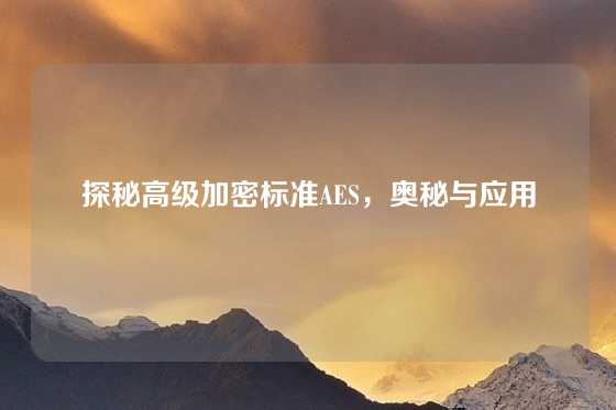 探秘高级加密标准AES，奥秘与应用