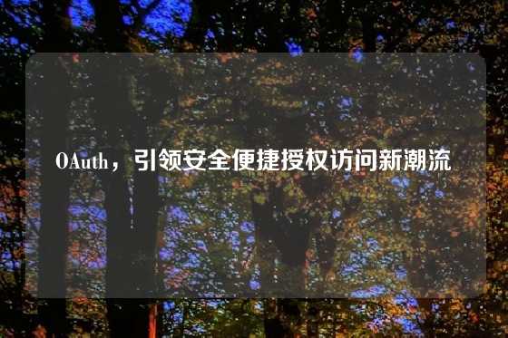 OAuth，引领安全便捷授权访问新潮流