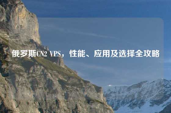 俄罗斯CN2 VPS，性能、应用及选择全攻略