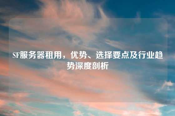 SF服务器租用，优势、选择要点及行业趋势深度剖析