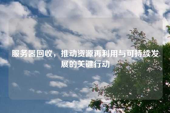 服务器回收，推动资源再利用与可持续发展的关键行动