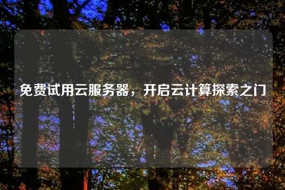 免费试用云服务器，开启云计算探索之门