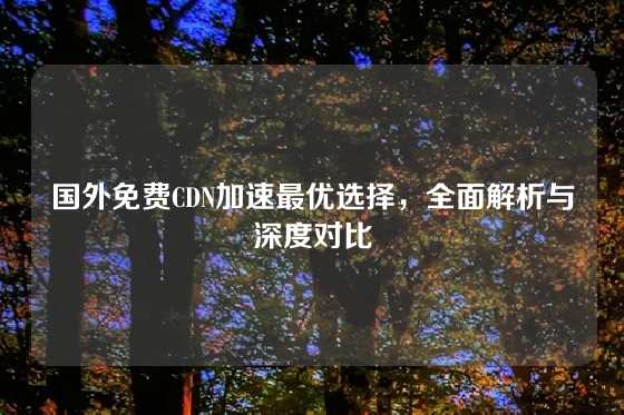国外免费CDN加速最优选择，全面解析与深度对比