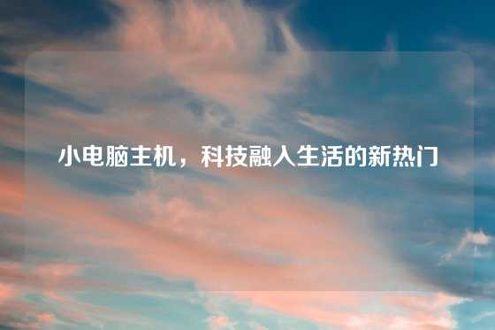 小电脑主机，科技融入生活的新热门