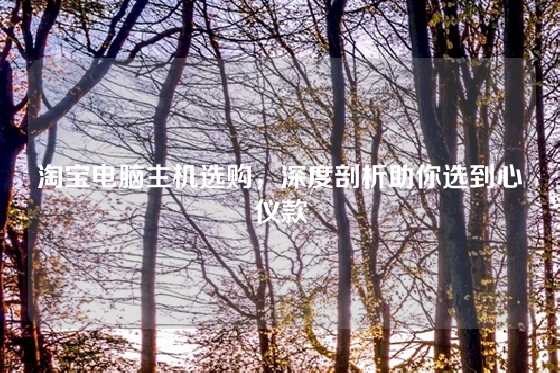 淘宝电脑主机选购，深度剖析助你选到心仪款