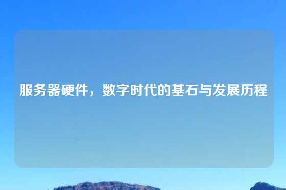 服务器硬件，数字时代的基石与发展历程