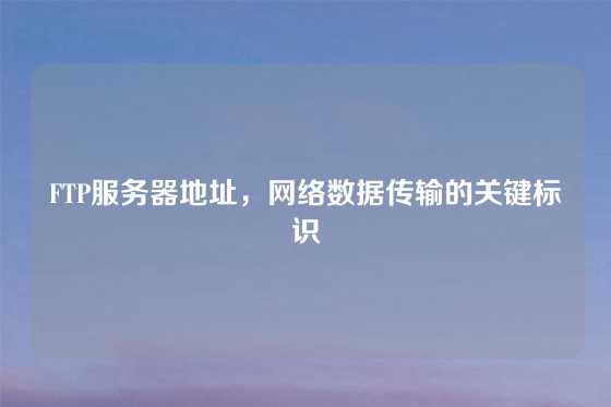 FTP服务器地址，网络数据传输的关键标识