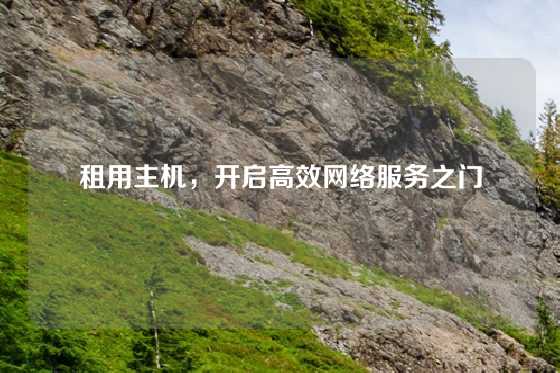 租用主机，开启高效网络服务之门