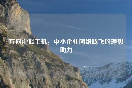万网虚拟主机，中小企业网络腾飞的理想助力