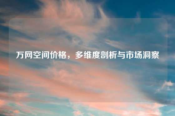 万网空间价格，多维度剖析与市场洞察