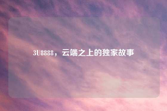 3U8888，云端之上的独家故事