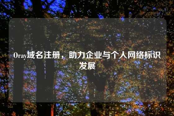 Oray域名注册，助力企业与个人网络标识发展