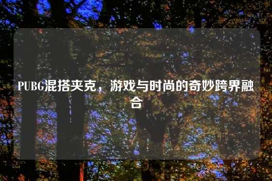 PUBG混搭夹克，游戏与时尚的奇妙跨界融合