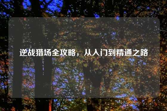 逆战猎场全攻略，从入门到精通之路