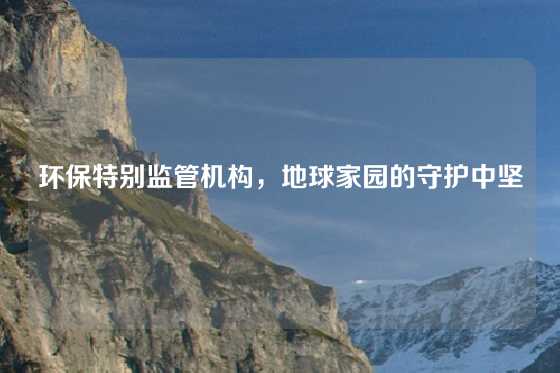 环保特别监管机构，地球家园的守护中坚